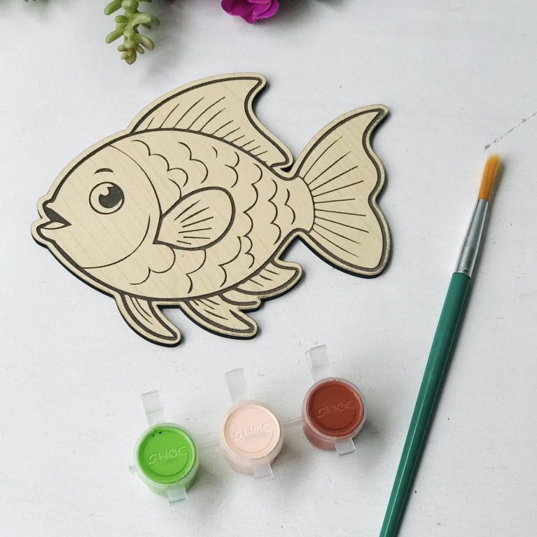 Wooden Fish Set