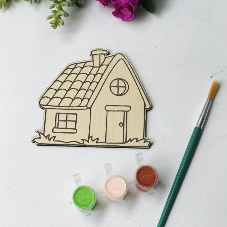 Wooden House Set