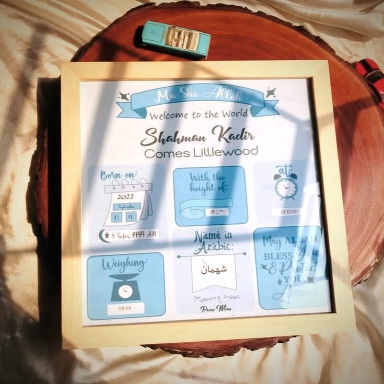 Baby Customised Frame- New Born/ Birthday Special