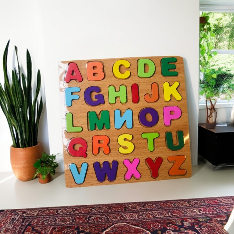 Wooden Alphabet Puzzle Board