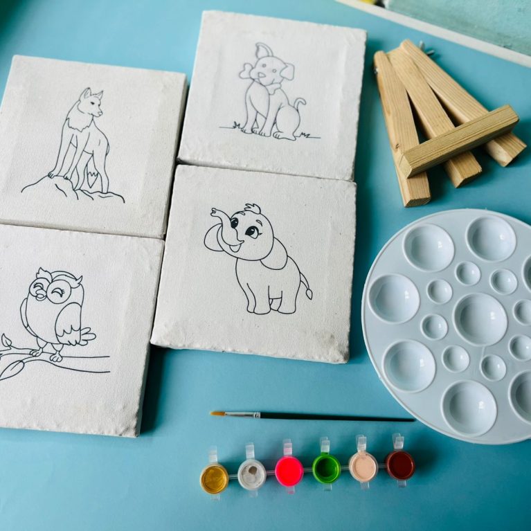 DIY Canvas Package with Painting Kit for Kids – Fun & Educational Art Set
