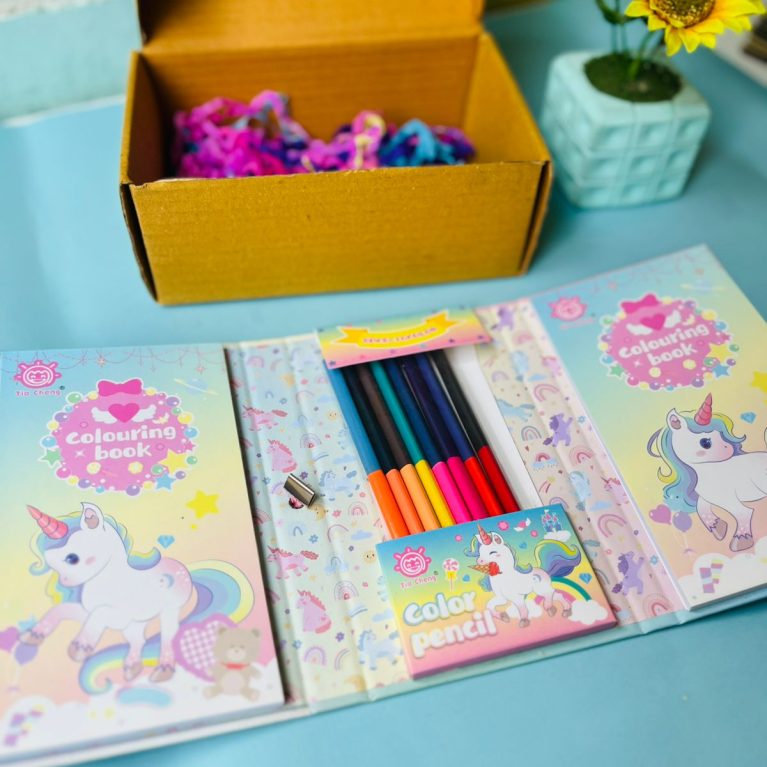 Unicorn Creative Colour Kit (With Pencil & Book)