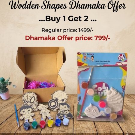 Wooden Activity Kit Box-Buy 1 Package get 2 marble stone shapes Free