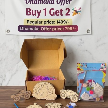 Wooden Activity Kit Box-Buy 1 Package get 2 marble stone shapes Free