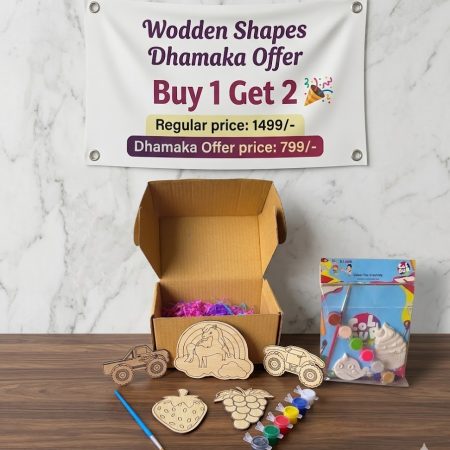 Wooden Activity Kit Box-Buy 1 Package get 2 marble stone shapes Free