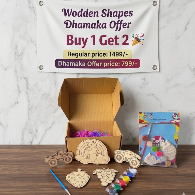 Wooden Activity Kit Box-Buy 1 Package get 2 marble stone shapes Free