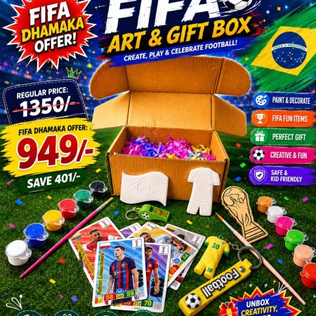 FIFA Kids Art & Gift Box –Brazil Version- DIY Paint & Football Fun Kit for Kids